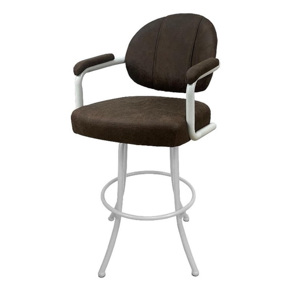 Swivel Metal Bar Stool 30" - M-70 - Northwest Whiskey - White