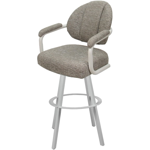 Swivel Metal Bar Stool 30" - M-70 WB - Jetty June Khaki - White
