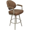 thumbnail image 1 of Swivel Metal Bar Stool 30" - M-70 WB - Pecan Brown Vinyl - Beige, 1 of 4