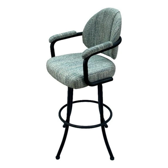 Swivel Metal Bar Stool 30" - M-70 - Watusi Aquatint - Black