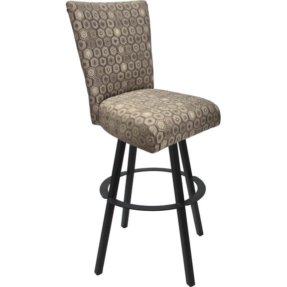 Swivel Metal Bar Stool 30" Seat - 700 Plus - Diamond Fabric - Gray Warren Base