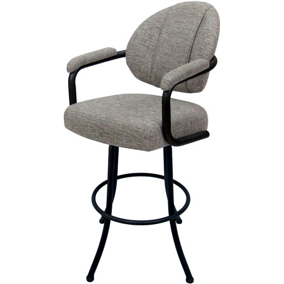 Swivel Metal Bar Stool 30" Seat - M-70 - Jetty June Khaki - Black