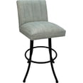 thumbnail image 1 of Swivel Metal Bar Stool Sommerville 30" Seat - Watusi Aqua Teal Fabric - Black, 1 of 4