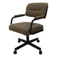 thumbnail image 1 of Swivel Metal Caster Dining Chair M-110 - Checkered - Brown, 1 of 3