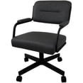 thumbnail image 1 of Swivel Metal Caster Dining Chair M-110 - Gray Vinyl - Black, 1 of 2