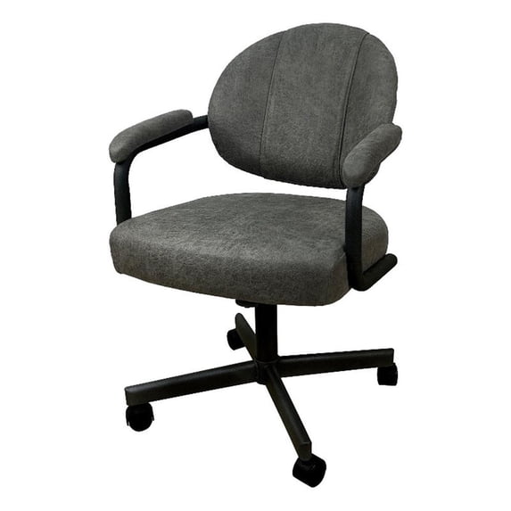 Swivel Metal Caster Dining Chair M-70 - Northwest Elk - Black