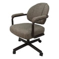 thumbnail image 1 of Swivel Metal Caster Dining Chair M-70 - Plumley Cocoa on Brown, 1 of 2