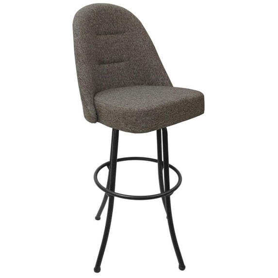 Swivel Counter Stool 26" - M-235 - Mojave Gray Fabric - Gray Metal