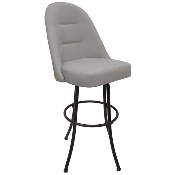 Swivel Counter Stool 26" Seat - M-235 - Ocean Beige Vinyl - Coffee Metal