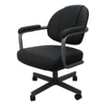 thumbnail image 1 of Swivel Dining Caster Chair - M-70 - Black Vinyl - Gray Metal Base, 1 of 2
