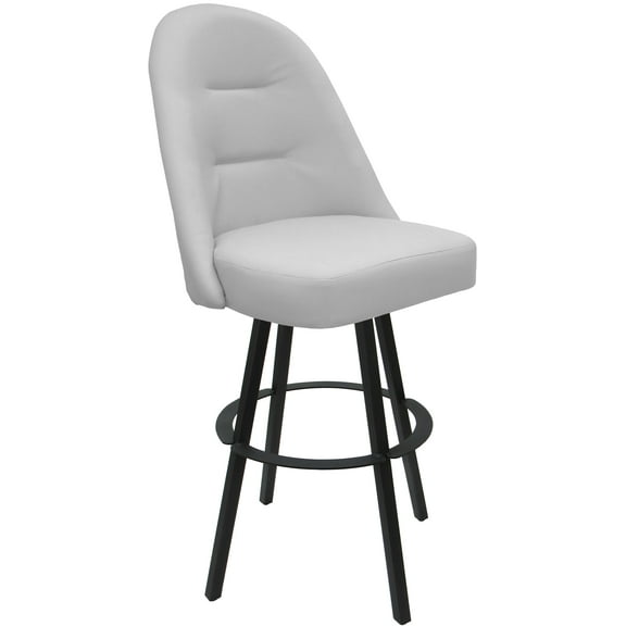 Swivel Metal Extra Tall Bar Stool 34" Seat - M-235 WB - White Vinyl - Gray