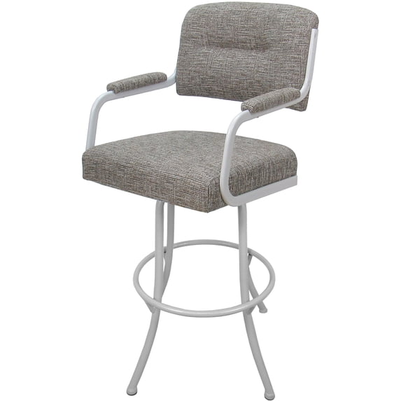 Swivel Metal Extra Tall Stool 34" Seat - M-110 - Jetty June Tan - White
