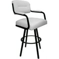thumbnail image 1 of Swivel Metal Extra Tall Stool 34" Seat - M-110 WB - White Vinyl - Black, 1 of 3