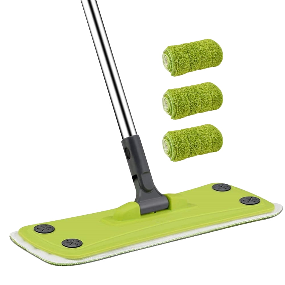 Swivel Mop Dust Mops for Floors Microfiber Reusable Pads Wood Ceramic