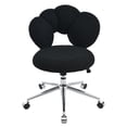 thumbnail image 1 of Swivel Office Chair, Computer Chair Gaming Chair with 5 Durable Casters, Semi Wrapped Backrest, Thick Cushion, Adjustable Height 16.1" To 19.3", 1 of 8