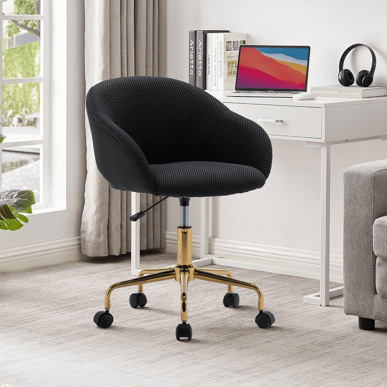 White Desk Chair Magshion Desk Chair Height Adjustable, Modern