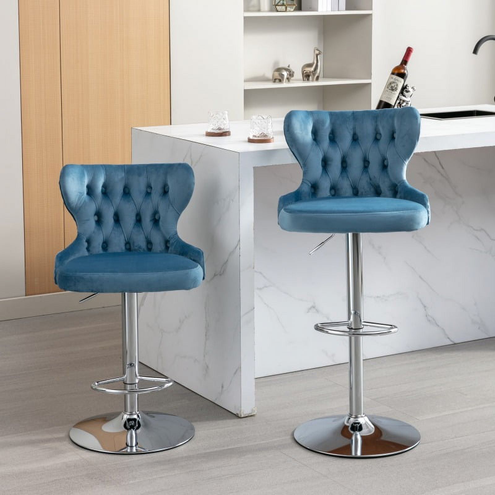 Swivel PU Barstools Adjusatble Seat Height from 25-33 Inch, Modern