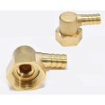 thumbnail image 1 of Swivel Pipe Fitting 1/2" BSPP BSP Female To 3/8" Barb Hose ID 90 Degree Brass, 1 of 2