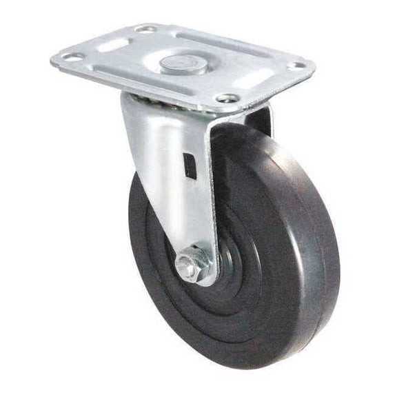 Manufacturer Varies Swivel Plate Caster,Rubber,2 in.,75 lb,D 1UHH5