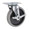 thumbnail image 1 of Swivel Plate Caster, Therm Rubber,5 in,145 lb, 1 of 1
