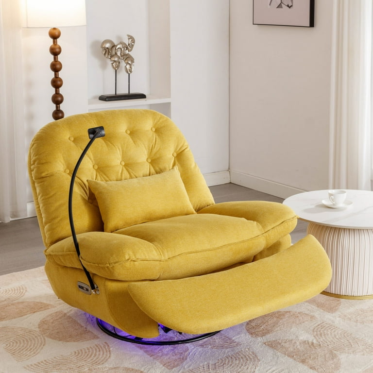 Yellow rocker recliner sale