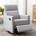 thumbnail image 1 of Swivel Recliner Chair, Modern Upholstered Rocker Nursery Chair with Armrest and Footrest, Glider Rocker for Living Room and Nursery,Gray, 1 of 7
