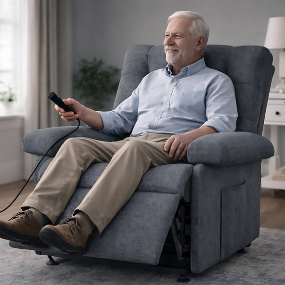 UHOMEPRO Small Electric Recliner Chair for Seniors, Compact Recliner for Small Spaces with Wider Seat Comfort, Easy Remote Control, Adjustable Backrest & Footrest