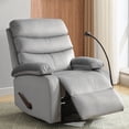 thumbnail image 1 of Swivel Rocker Recliner Adults, Rocking Small Recliner Chair for Small Spaces,Ergonomic Lounge Chair for Living Room with Rocking Function, Grey, 1 of 8
