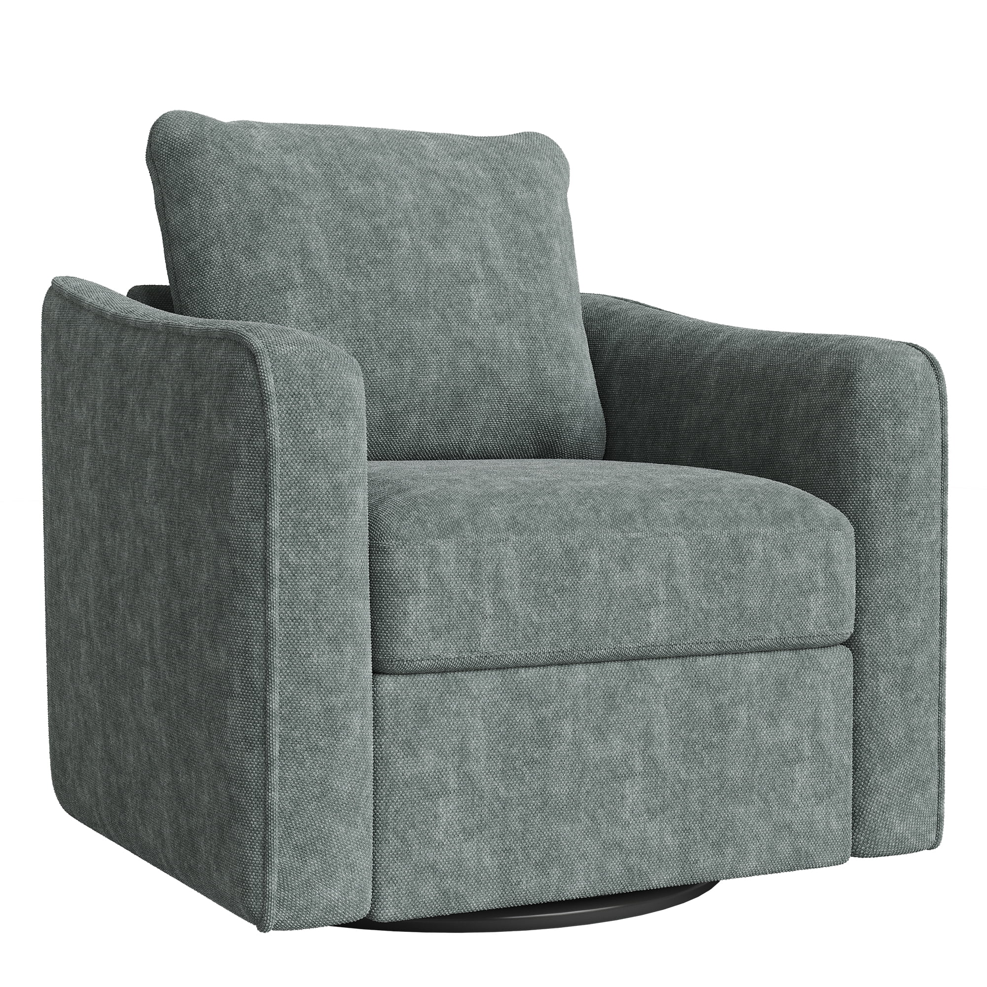 Swivel Rocker Recliner Chair, Glider Rocker Recliner, Rocking Chair Nursery, Fabric Chair with High Back, Deep Seat, for Living Room, Bedroom, Green