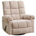 thumbnail image 1 of Swivel Rocker Recliner Chair with Massage and Heat, Chenille Swivel Glider Recliner for Adults, Beige, 1 of 7