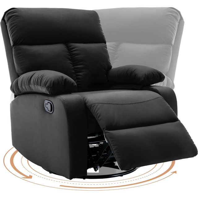 Swivel Rocker Recliner,Small Rocking Recliners Chair for Small Spaces, Rocking Recliner Chair