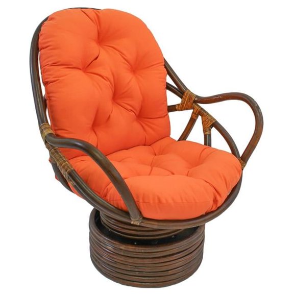 Swivel Rocker with Twill Cushion, Tangerine Dream