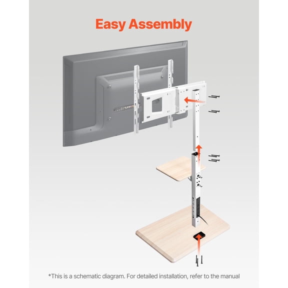 Swivel Rolling TV Stand for 32-70 Inch Screens, Mobile Height Adjustable Cart with Tray, 25 Left/Right Rotation, 88 lbs Capacity, Corner/Bedroom/Outdoor, VESA 600x400mm