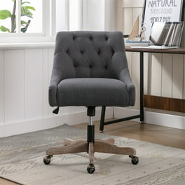 UrbanPro Wood Upholstered Office Chair in Light Gray