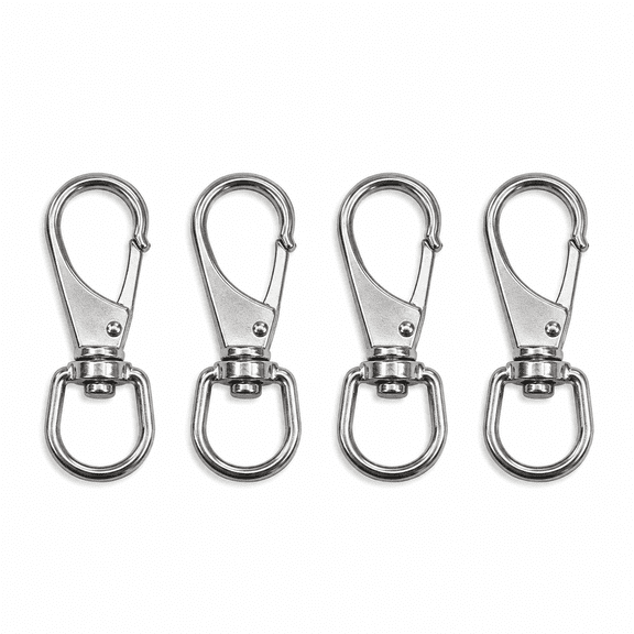 Swivel Snap Hook Flag Pole Clips, 4-Pack Stainless Steel Clips for Flagpole Rope and More
