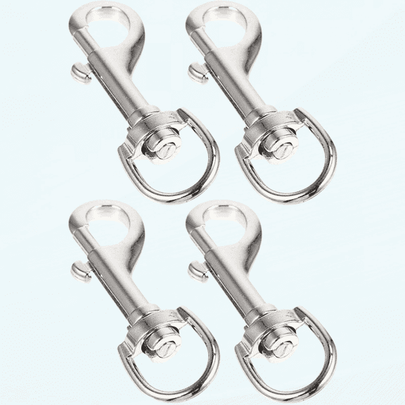 Swivel Snap Hooks 4Pcs Swivel Snap Hooks Swivel Eye Snap Clips Heavy Duty Clasp Eye Bolt Metal Buckle Trigger Clips for Spring Pet Buckle Purse Bag Making Keychain Flag Pole Clips