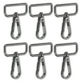 thumbnail image 1 of Uxcell Swivel Snap Hooks, Metal D Ring KeyChain Lanyard Clip Hook for DIY Crafts and Purse Making Graphite Black 1 1/4 Inch, 1 of 7