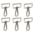 thumbnail image 1 of Uxcell Swivel Snap Hooks, Metal D Ring KeyChain Lanyard Clip Hook for DIY Crafts and Purse Making Bronze Patina 1 1/2 Inch, 1 of 7