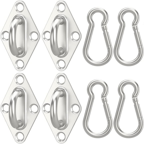 Swivel Swag Ceiling Hooks -Stainless Steel  for Hook PlantDecorlanternwind chimes (White 4 Pcs)