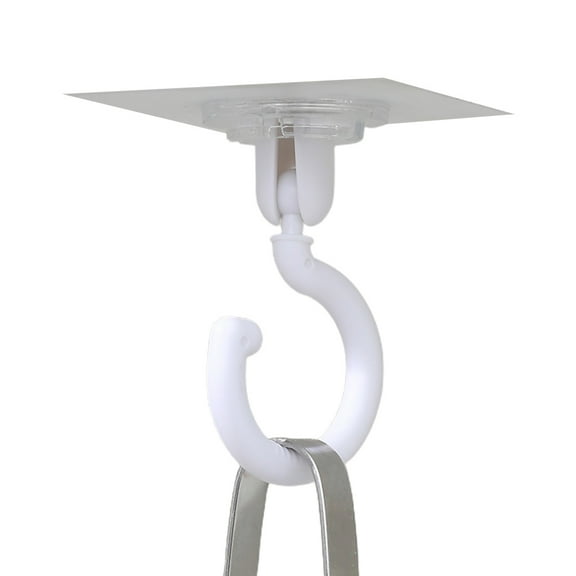 White Gray Black Swivel Swag Hooks Rotating Hanger for Ceiling Walls No Damage