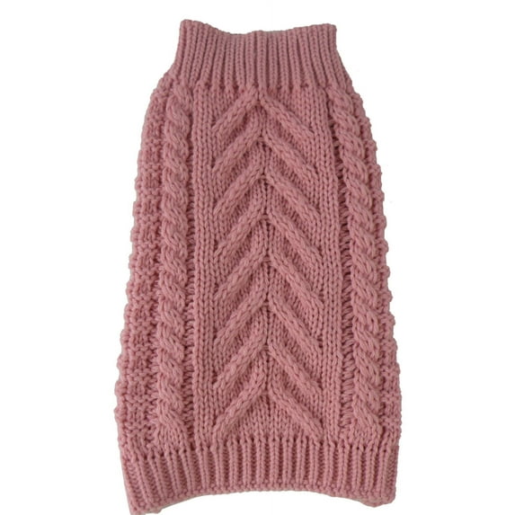 Swivel-Swirl Heavy Cable Knitted Fashion Designer Dog Sweater
