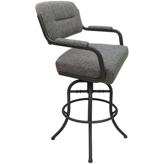 Swivel Tilt Metal Bar Stool 30" - M-110 - Mojeva Gray - Gray Frame