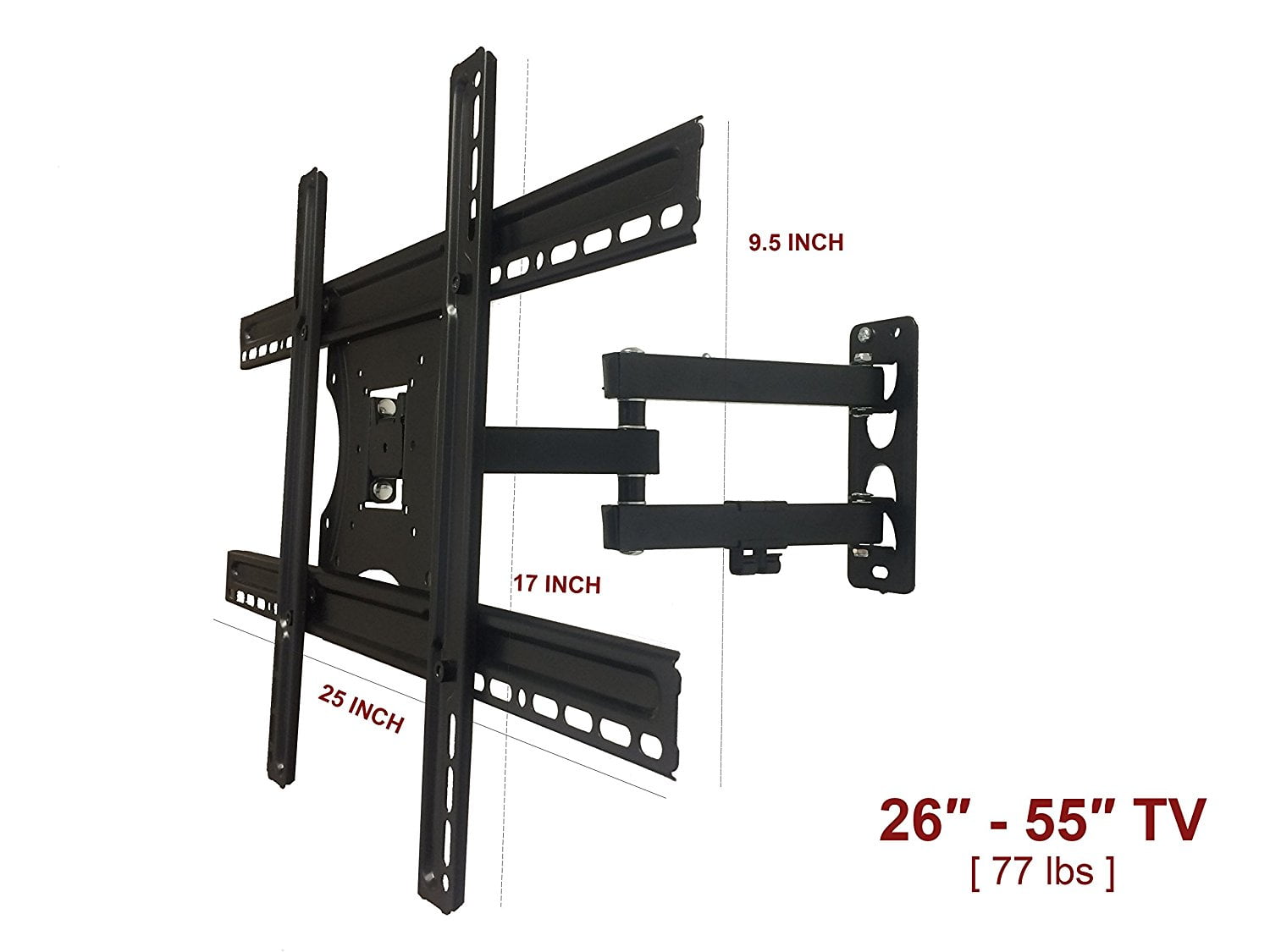 Swivel Tilt TV Wall Mount Fits 26"- 55" TV screen 26" 30" 40" 50" 55"