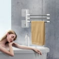 thumbnail image 1 of Swivel Towel Bar Bathroom No Hole Towel Rack, Wall Mount Shelf, Modern Minimalist, Easy Towel Storage, Bathroom Organization, Decorative Shelf, Integrated Hook, Sturdy Metal Construction,, 1 of 6
