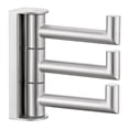 thumbnail image 1 of Swivel Towel Hook 3 Arms Foldable Stainless Steel Wall Mount Coat and Robe Hanger Brushed Nickel Finish Durable Bathroom Organizer, 1 of 6