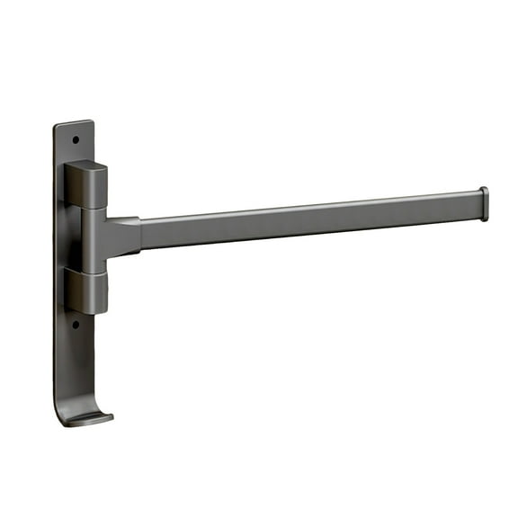 Swivel Towel Rack 1 Arm, Wall Mount Space Saving Towel Bar with Hook, Rustproof Swing Out Towel Holder for Bathroom Kitchen, Over Door Towel Hanger for Pool Balcony Cabinet