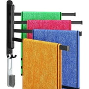 Swivel Towel Rack for Bathroom Towel Holder for Bathroom Wall Mounted Towel Bar with 4-Arm Towel Hanger, Dinosam Rustproof Bathroom Towel Rack 180° Rotation,13 Inch Bathroom Towel Bar