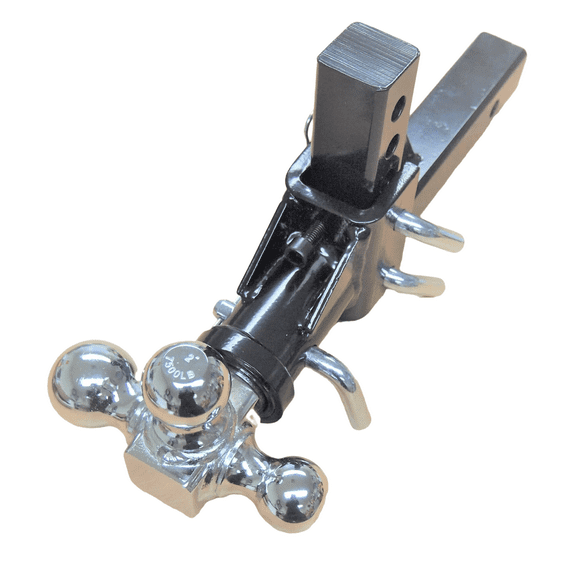 Swivel Triple Ball Tri-Ball Adjustable Trailer Drop Tow Hitch Mount 2" Receiver