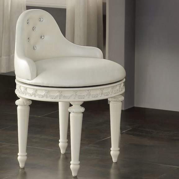 Swivel Vanity Chair with Tufted Back / Elegant Bedroom Addition