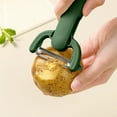 thumbnail image 1 of Swivel Vegetable Potato Peeler for Kitchen, Japanese Stainless Steel Sharp Blade, Heavy Duty Die-cast Construction Y Peeler, Built-in Eye Remover, Soft-touch Handle, Dishwasher Safe, Green, 1 of 5
